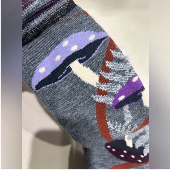 Smartwool Women's Large Snowboard Full Cushion Fungi Over The Calf Socks NWT - Picture 3 of 6